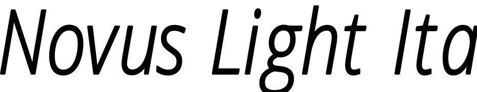 Novus Light Italic cкачати шрифт безкоштовно